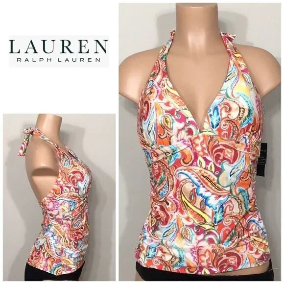 Lauren Ralph Lauren tummy control tankini top. NWT - Picture 1 of 10